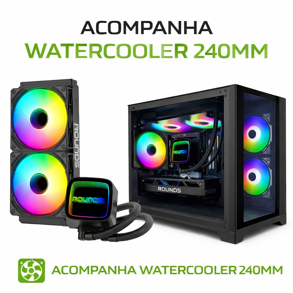 CPU GAMER R7 5700X/ 32GB RAM/1TB /NVIDIA RTX 5060 8GB/ GABINETE