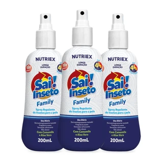 Kit 3 Repelente Spray Sai Inseto Family Adulto/Crianças 4h 200ml em Oferta na Shopee