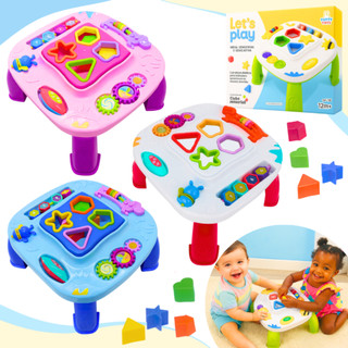 Mesinha Didática Infantil Educativa Sensorial Mesa Divertida Atividades Interativas Formas