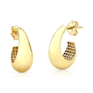 Brinco de Ouro 18k Argola Gota Lisa e Detalhada em Oferta na Shopee
