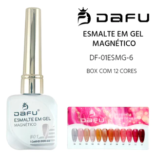 Kit 12 Esmaltes em Gel Magnético Lançamento Olho de Gato Cat Eye Nail Designer Manicure Dafu em Oferta na Shopee