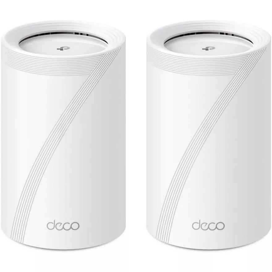 Kit de Roteador Deco BE65(2un) Tri-Band BE11000 Mesh Wi-Fi 7, Cobre até 420 m², 200dispositivos