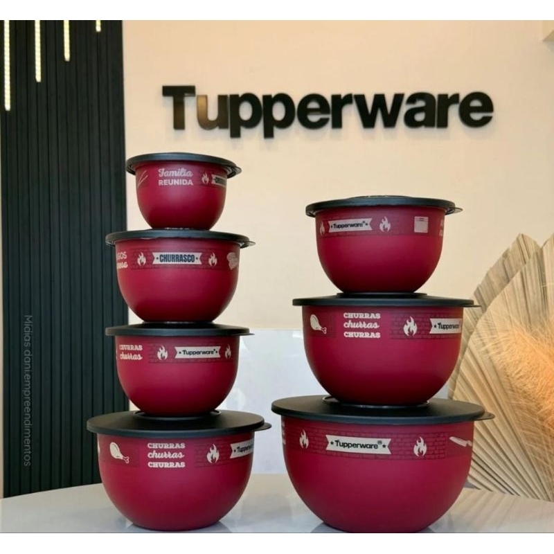 KIT TUPPERWARE TIGELAS MURANO CHURRASCO 7PÇS TUPPERWARE | Shopee Brasil