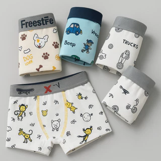 Kit 2 Cuecas Boxer Infantil Masculina Meninos 100% Algodão Ultra Confortável Estampas Sortidas em Oferta na Shopee
