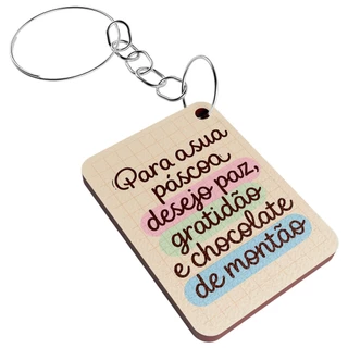 Lembrancinha Mimo Chaveiro Páscoa Paz Gratidão Chocolate Mdf em Oferta na Shopee