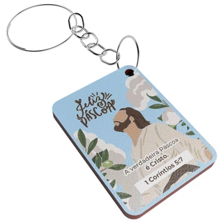 Chaveiro Delicado Feliz Páscoa 1 Coríntios 5:7 Lembrancinha Mdf em Oferta na Shopee