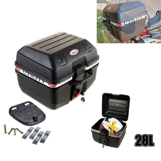 Baú Bauleto Moto 28L Glider Utility Com Base e Kit Fixação