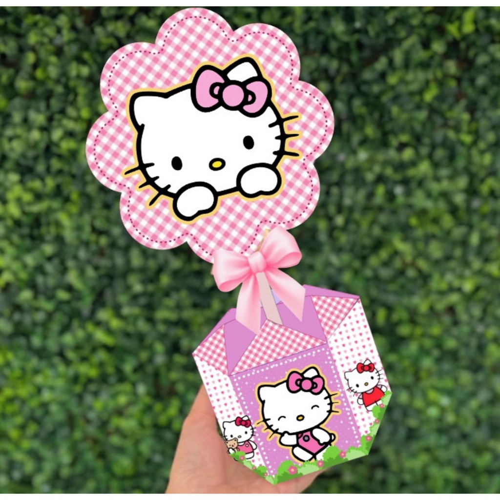 Centro de Mesa Hello kitty- Enfeite de mesa de aniversário | Shopee Brasil