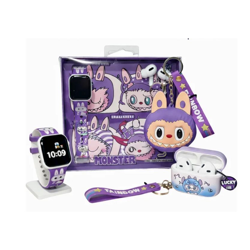 Kit Labubu relógio Smartwatch T800 + Fone Sem Fio + chaveiro | Shopee ...