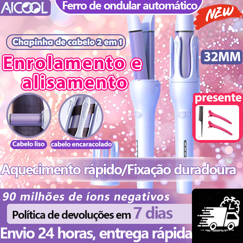 AICOOL Ferro de ondular automático Modelador de Ondas Grandes ...