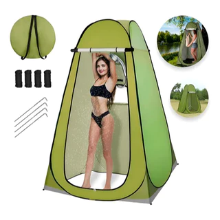 Barraca Portátil Pop Up Privativa Banheiro Camping 150x150x190cm Dobrável QUE BOM