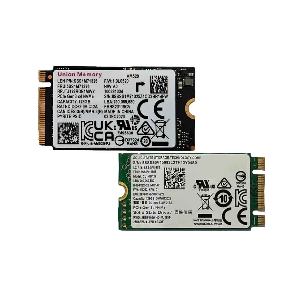 SSD NVME M.2 2242 Union memory 128GB AM520 OEM PCIe e B+M Key para computador PC e notebook B e M