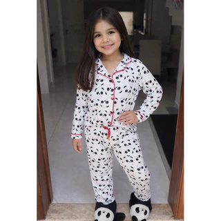 Pijama Longo INFANTIL Blogueirinha Americano Inverno Diversas Estampas em Oferta na Shopee