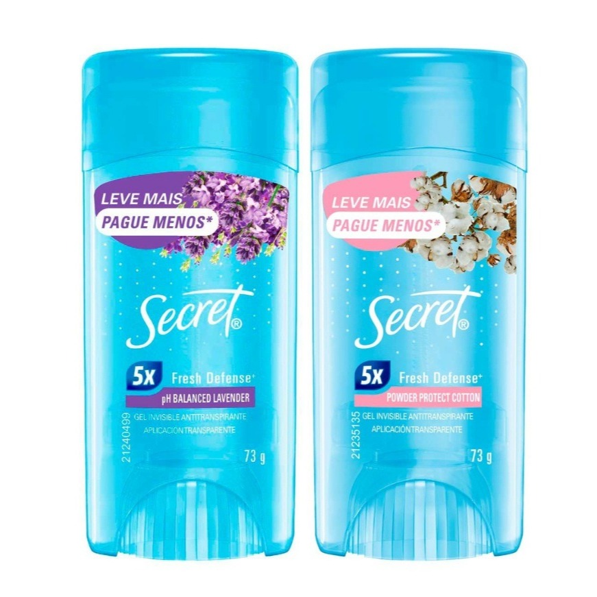 Kit 03un Desodorante Antitranspirante Secret Gel Leve Mais Pague Menos ...
