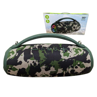 Caixa de Som Bluetooth Boombox IMS-S2003 Camuflada RGB IPX5 em Oferta na Shopee