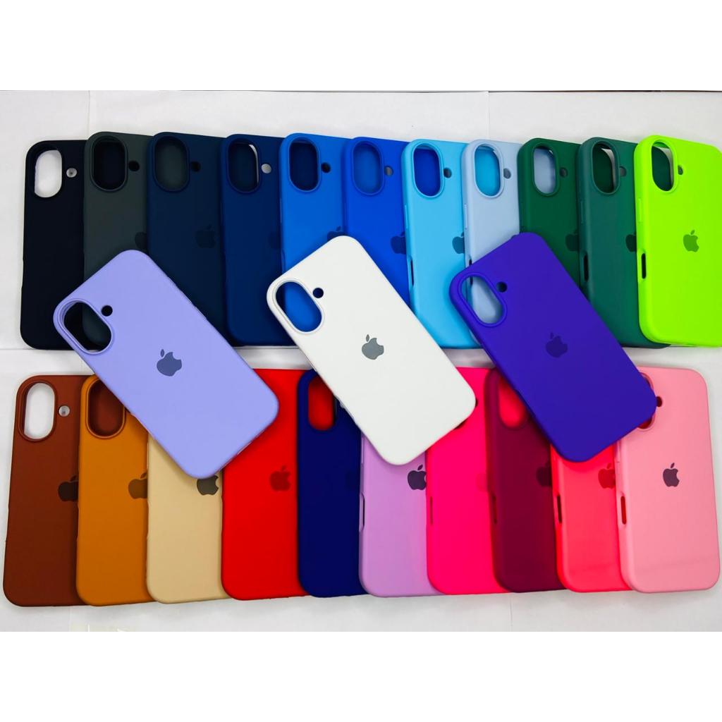 CAPA CAPINHA CASE PARA IPHONE 16 NORMAL A SILICONE INTERIOR AVELUDADA COM CÂMERA ABERTA