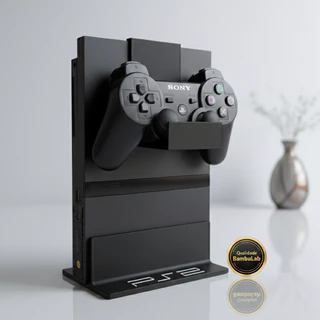 Suporte Premium para PlayStation 2 + 2 Suportes de Controle | Impressão 3D