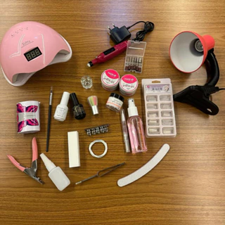Kit Manicure Unha Gel Alongamento Completo Cabine UV LED Lixadeira Profissional Manicure Nº2 em Oferta na Shopee