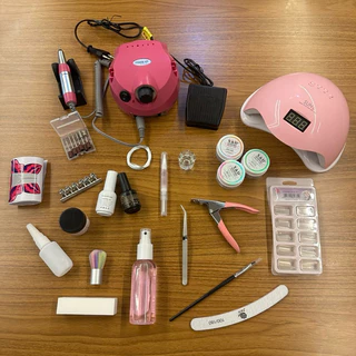 Kit Unha Gel Completo X&D para Alongamento Acrigel Cabine UV LED Lixadeira Porquinho Nº6 em Oferta na Shopee