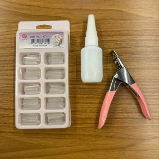 Kit Completo Gel Tips Curvatura C com Cortador, Cola e Pincel para Alongamento Nº 47 em Oferta na Shopee