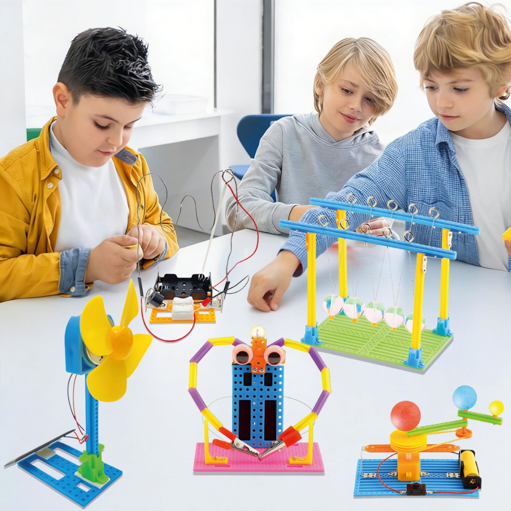 Kit de brinquedos robóticos científicos STEM 6 em 1 e 5 em 1