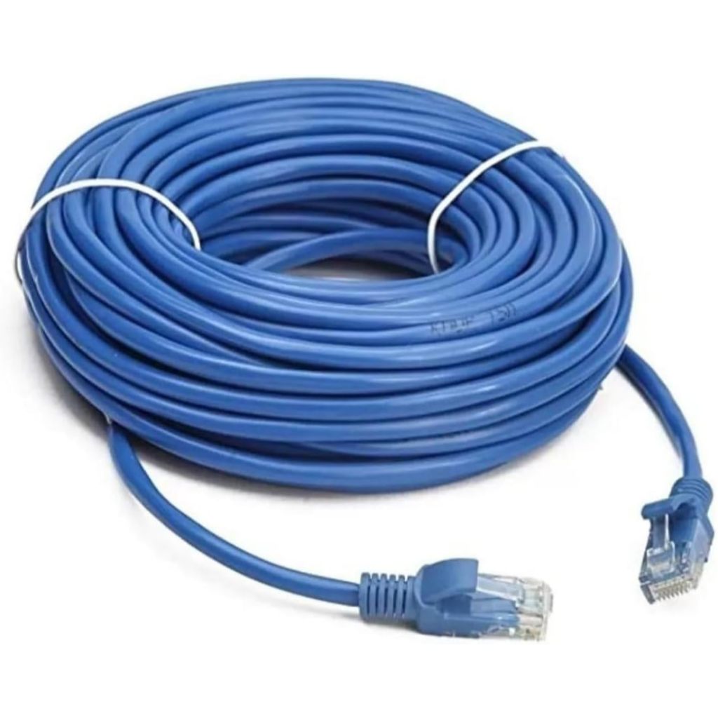 CABO DE REDE 20M AZUL RJ45 Cat5e internet alta velocidade | Shopee Brasil