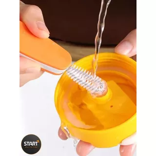 Escova Limpador 3 em 1 Dobravel Bico Garrafa Mamadeira Bebe e copos de Nylon/Portátil