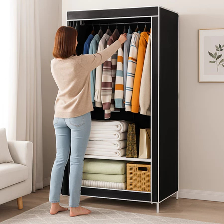 Mini Guarda Roupa Dobrável Portátil Pequeno -Organizado de roupas ...