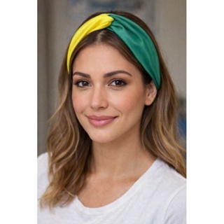 Acessórios de cabelo brasil copa do mundo verde e amarelo em Oferta na Shopee