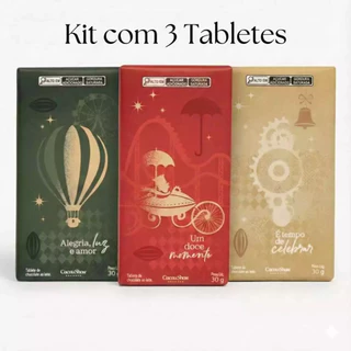 Kit 3 un Tabletes ao Leite 30g cada Cacau Show em Oferta na Shopee