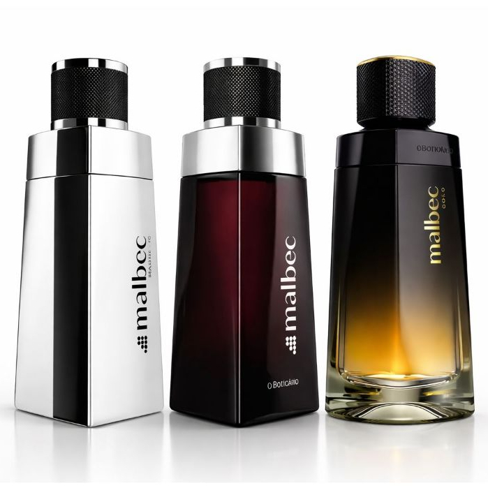 Kit 3 Perfumes Malbec Importados Presença Marcante Alta Fixação e Qualidade Premium