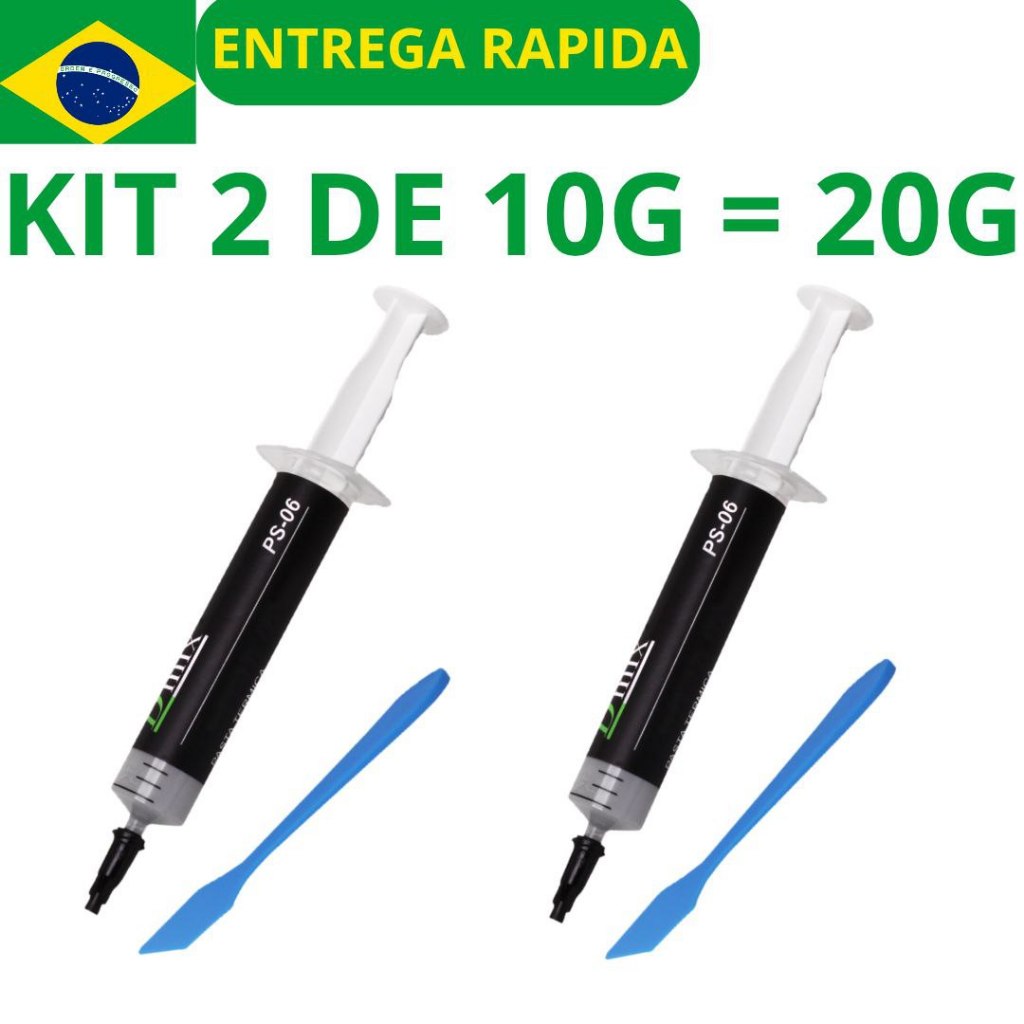 Pasta térmica Dmix 1g / 5g / 10g / 30g Computadores, PC Gamer, Placas de Vídeo, Notebooks, PS4 e Xbox