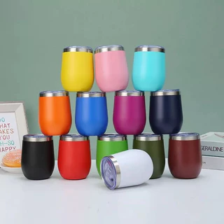 Copo Ovo Cuia Térmica 350ml Em Inox Com Tampa Acrílica Envio Imediato-4030