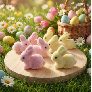 4 coelho páscoa fofinhos  mini 6x5,5x6,5cm lembrancinha mimo em Oferta na Shopee