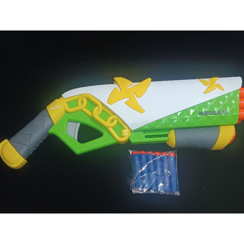 NERF Roblox Ninja Legends – Blaster Shadow Sensei, 6 Fléchettes Elite, Pompe Manuelle