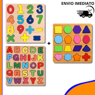 Kit Educativo – Alfabeto, Letras, Números e Formas Geométricas premium