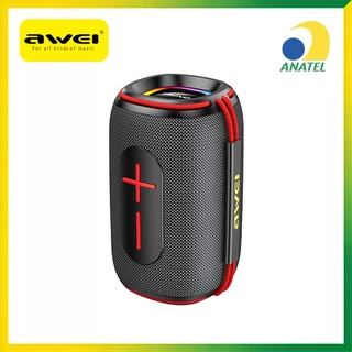 Caixa De Som Awei KA9 Bluetooth 15w Com Led Rgb E Graves Fortes Potente Tws IPX5 em Oferta na Shopee