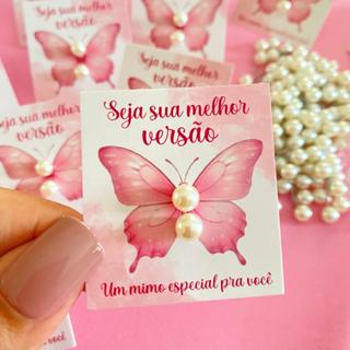 50 - 200 Pares de Brinco de Perola, Tag Borboletas, Mimo para cliente