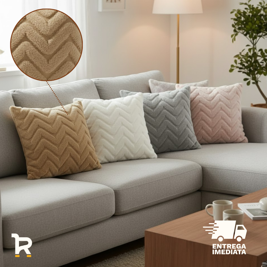 Capas Almofadas Decorativas 45X45cm Aveludada Pelúcia com Zíper para Quarto Sala Cama Sofá | Shopee Brasil