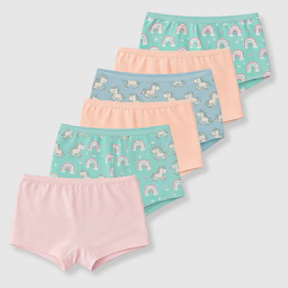 Kit 6 Calcinhas Shortinho Infantil Juvenil 100% Algodão Toque Suave Confortável Estampas Divertidas em Oferta na Shopee