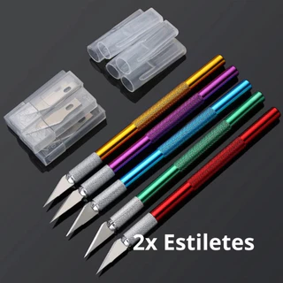 Kit Estilete de Precisão Estilo Bisturi Corte Preciso com 5 Laminas use com Eficiência COR SORTIDA em Oferta na Shopee