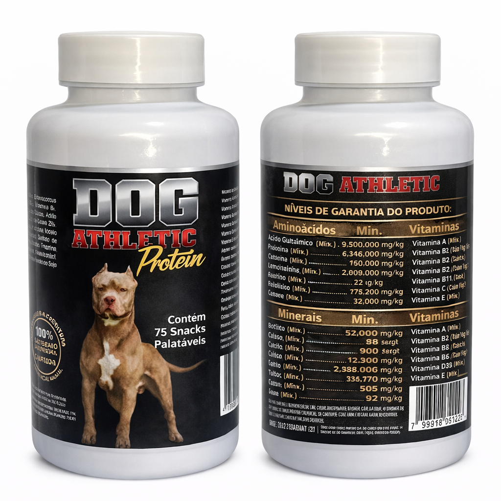 Dog Atletic Protein Suplemento Proteico Pra Cães Ativos Com Vitaminas e ...
