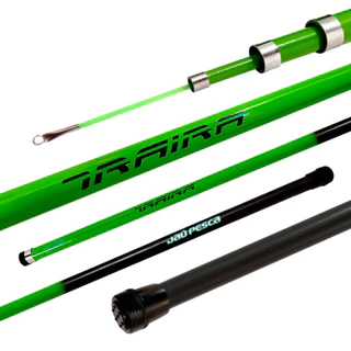 Vara Telescópica para Traíra Anéis de Aço Pesca Pesada Alto Alcance 4M / 5M - Verde Limão em Oferta na Shopee