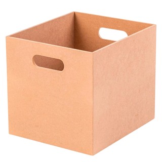 Caixa Organizadora MDF Cru Com Alça Arredondada Cesto Multiuso Decorativo Grande Resistente Para Artesanato Escritorio