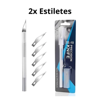 Estilete de Precisão Estilo Bisturi Corte Preciso com 5 Laminas use com Eficiência COR SORTIDA em Oferta na Shopee