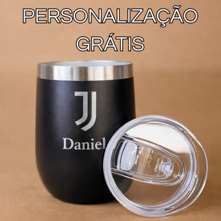 Copo Térmico Ovo Inox com tampa 350ml -Personalização Grátis
