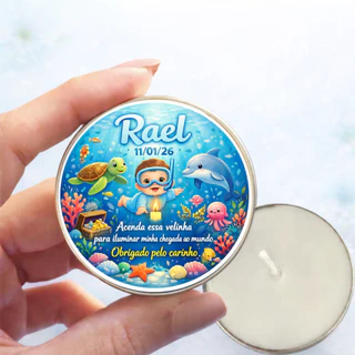 30 MINI VELA PERSONALIZADA, CASAMENTO MATERNIDADE, ANIVERSÁRIO, BATIZADO, KIT em Oferta na Shopee