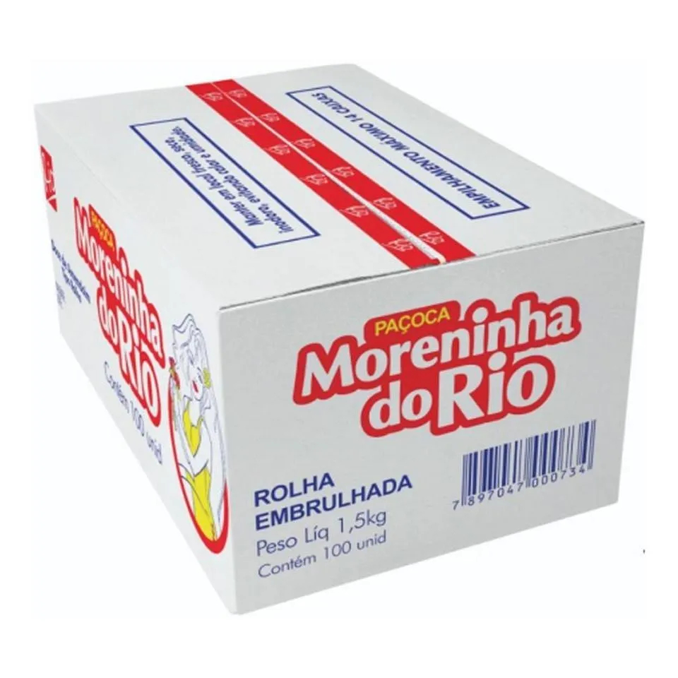 Pacoca Moreninha Do Rio Amendoim 100 Unidades 1,5 Kg | Shopee Brasil