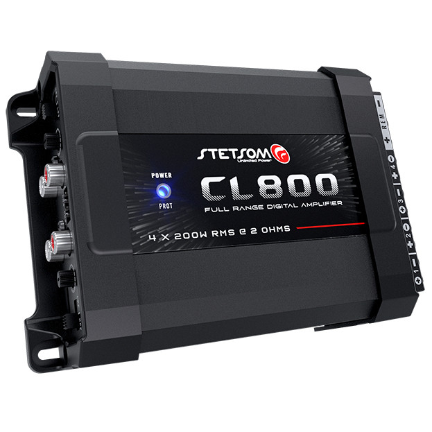 Módulo Automotivo Stetsom CL800.4 800W RMS 4 Canais Digital 2 Ohms Som Automotivo