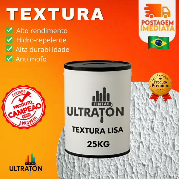 TEXTURA LISA 25KG / USO INTERNO E EXTERNO, HIDRO-REPELENTE, ANTIMOFO ...
